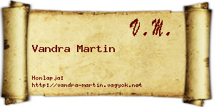 Vandra Martin névjegykártya